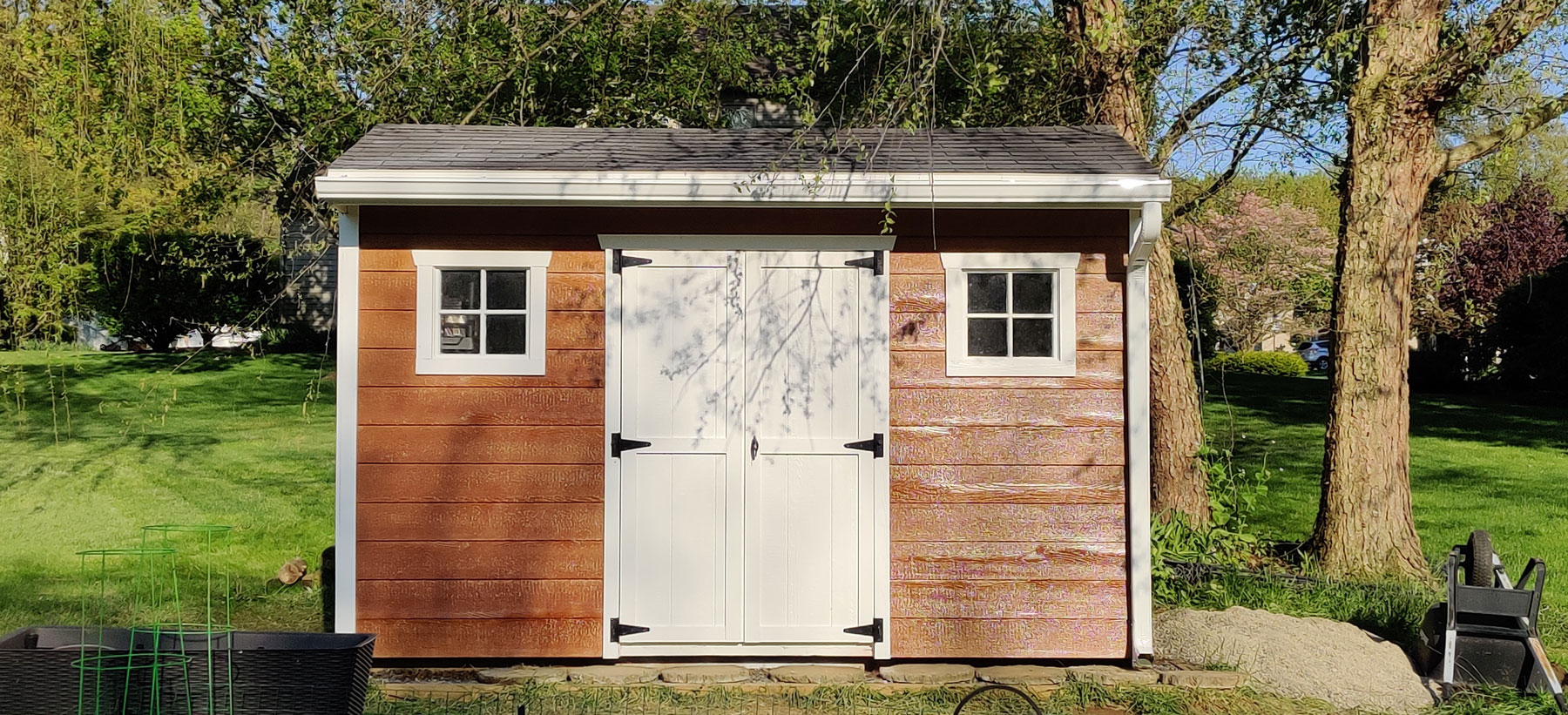 Replacement doors for wood sheds